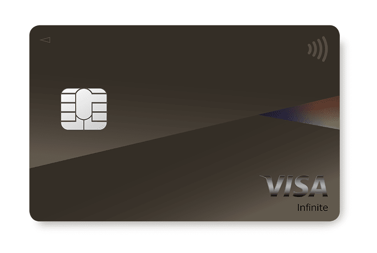 Oliveフレキシブルペイ Visa Infiniteの券面(グレイッシュブラウン)